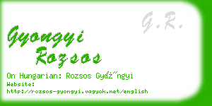 gyongyi rozsos business card